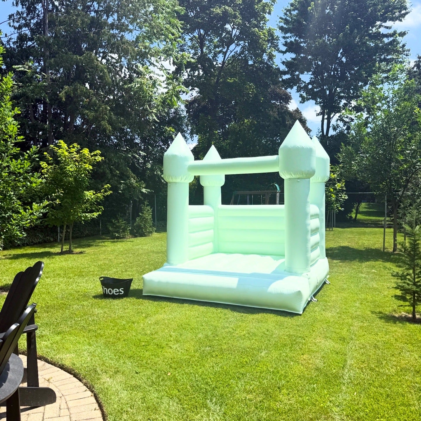Pastel Green Bouncy Castle